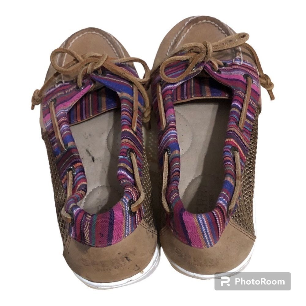 Sperry Aztec Colorful Print Topsiders 8M - Picture 4 of 6